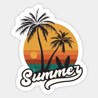 Summer retro Vintgae Art Sticker